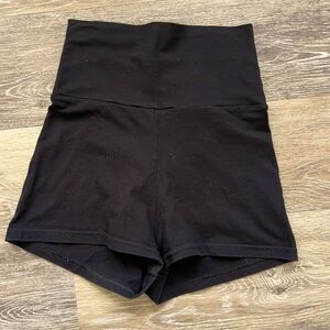 BLACK American Apparel high waist booty shorts, XS vintage 2005 made in USA